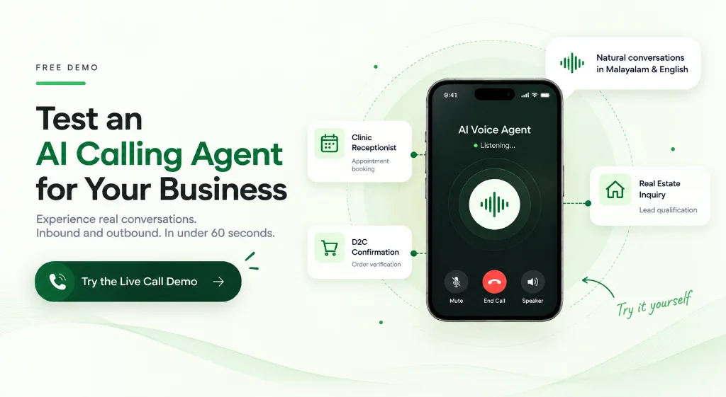 Free AI Calling Agent Demo: How to Test Voice AI for Inbound & Outbound Calls